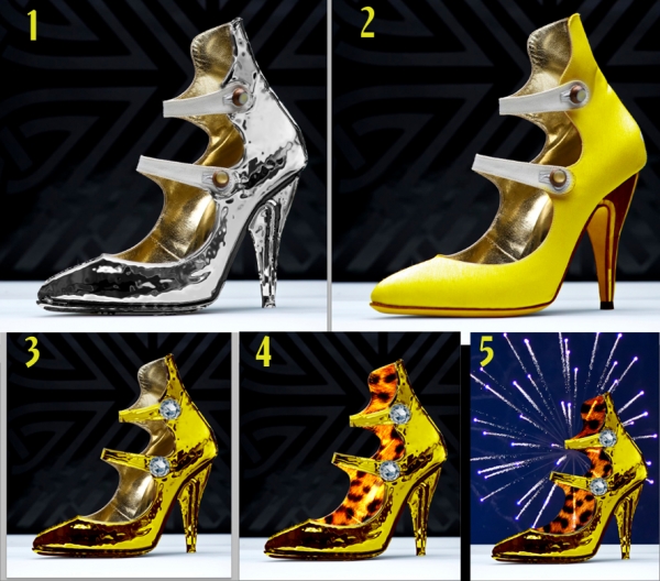 Creation of Blinged Out Gold Shoe: Step 1